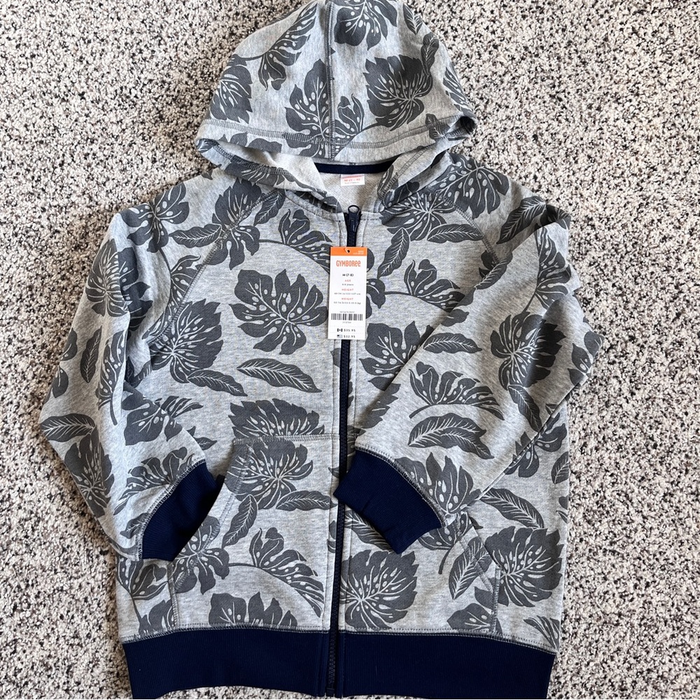 NWT Gymboree boy hooded fleece jacket size 7-8